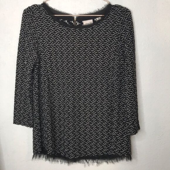 Anthropologie stretchy blouse with zip back - Picture 1 of 5